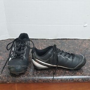 Kids Black and White Baseball Shoes...SIZE 13....WORN LITTLE